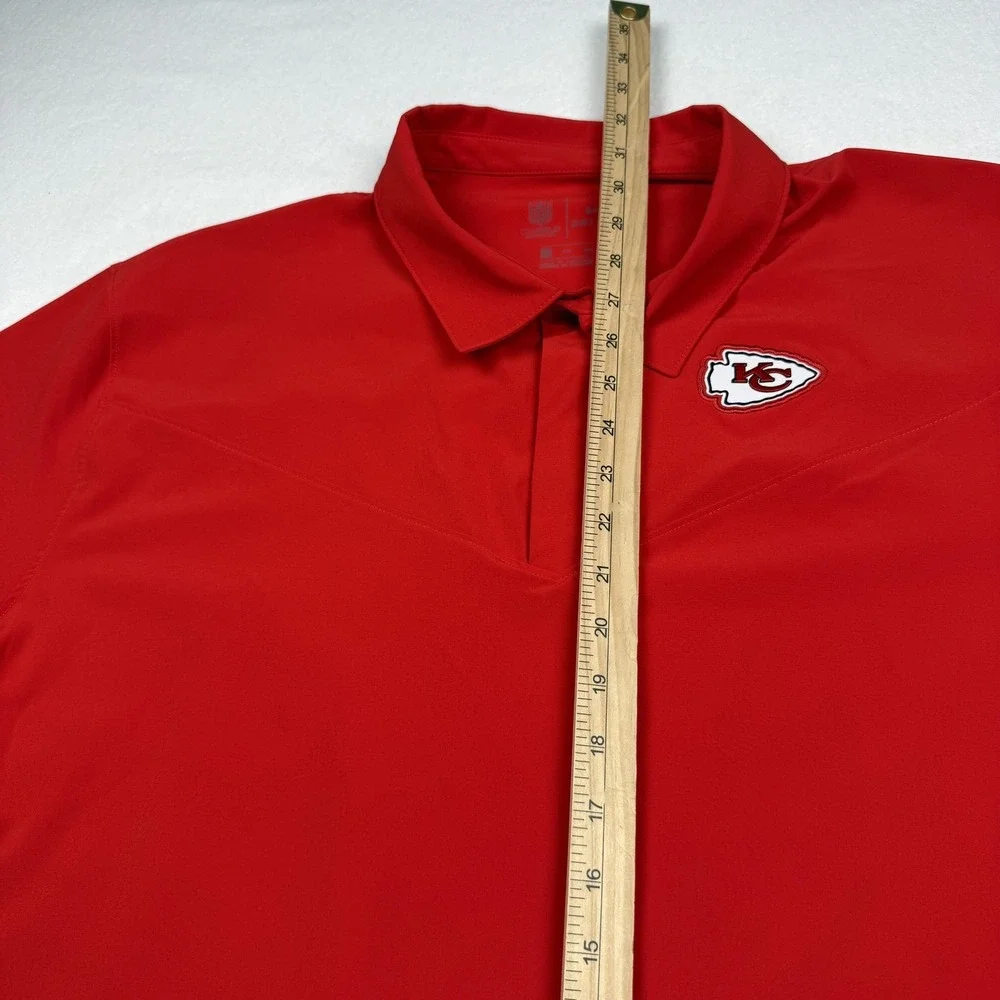 Kansas City Chiefs Polo Shirt Mens 3XL Red NFL Football Nike Dri Fit On‎ Field